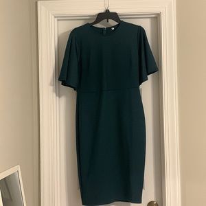 Green pencil dress